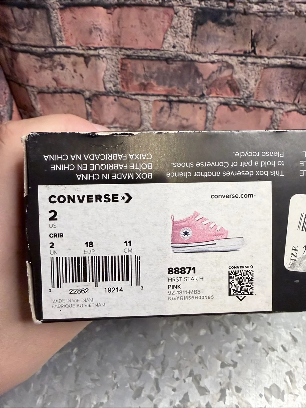 Converse Pink Canvas Kids Lace-Up Sneakers
